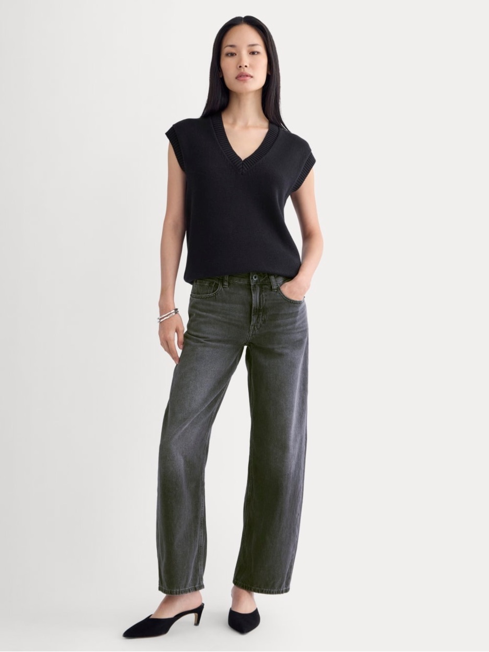 Everlane The Loose Curve Jean Carbon Midnight Size 33R NWOT